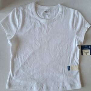 Arizona Jean Company Junior White Ribbed T-Shirt